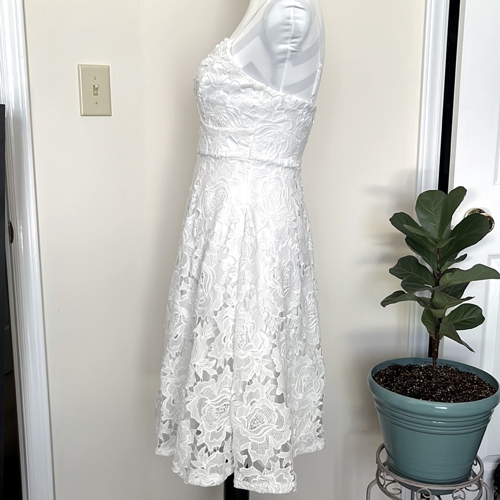 Lulus Nora Lee White Sleeveless Lace Midi Dress With Pockets Size XS - Picture 6 of 11